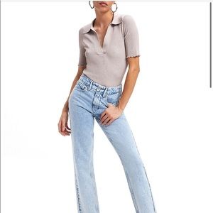 Good American rib knit polo